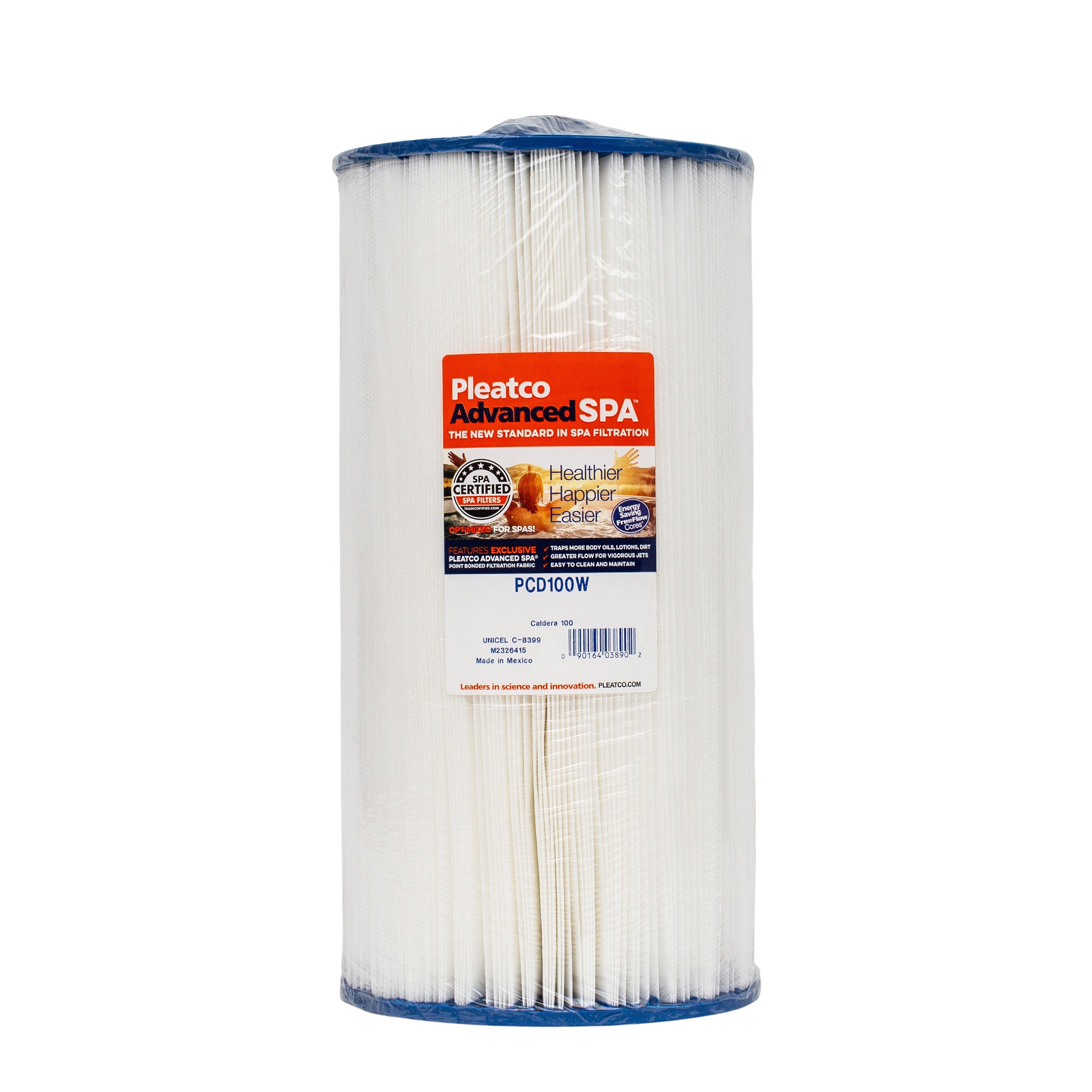 Pleatco PCD100W Pool and Spa Filter Cartridge for Superior Dirt Capture and Rapid Turbidity Reduction