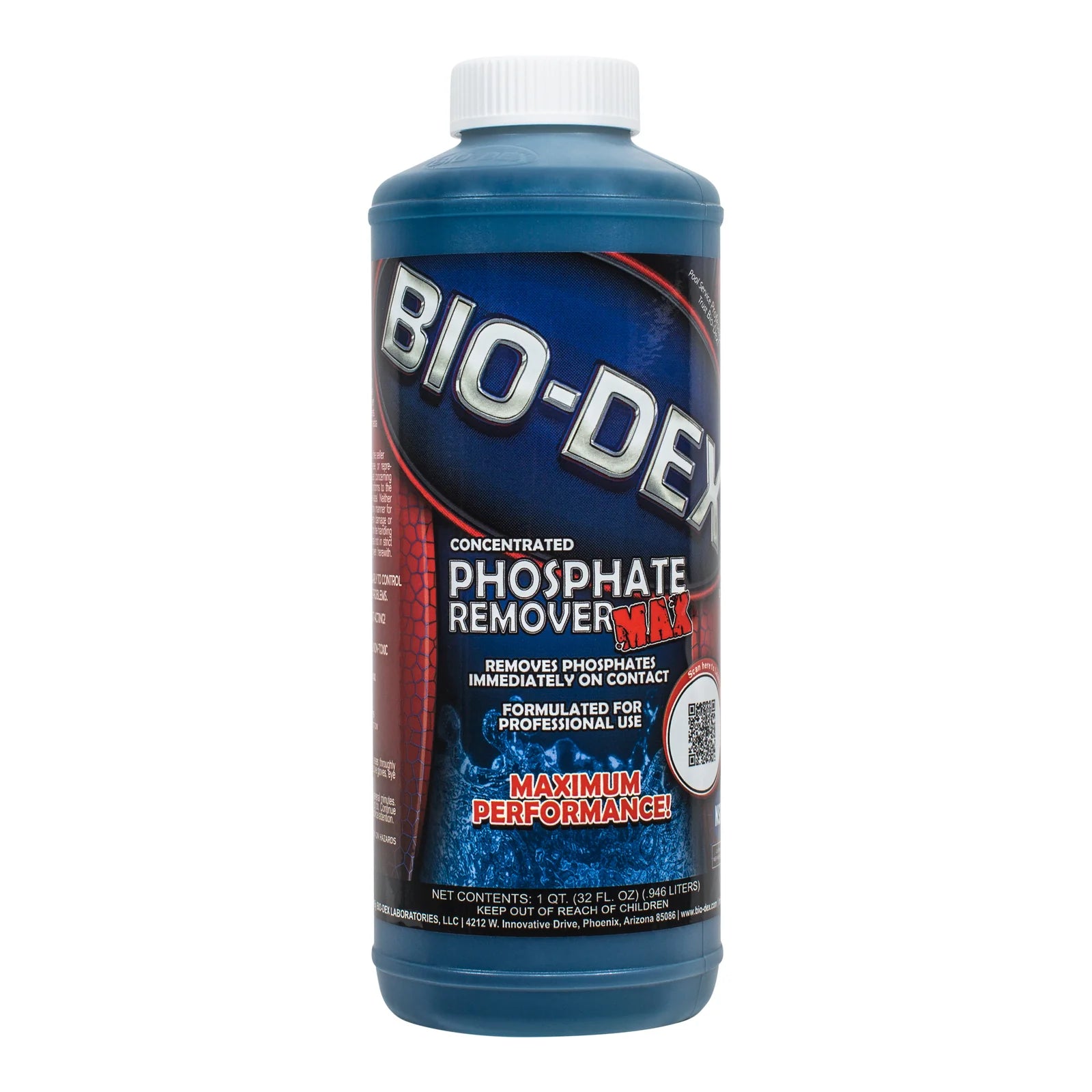 Bio Dex Super Phosphate Remover MAX For Crystal Clear Pool Water 1 Qt By Duckies Pool Supply