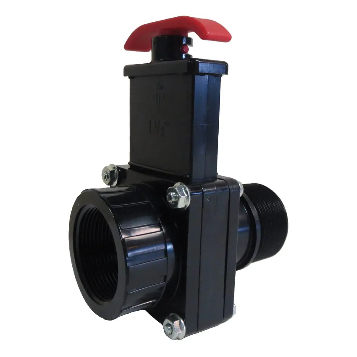 Praher Slide Valve 1.5" MPT X FPT Black | 151GMFT by Praher