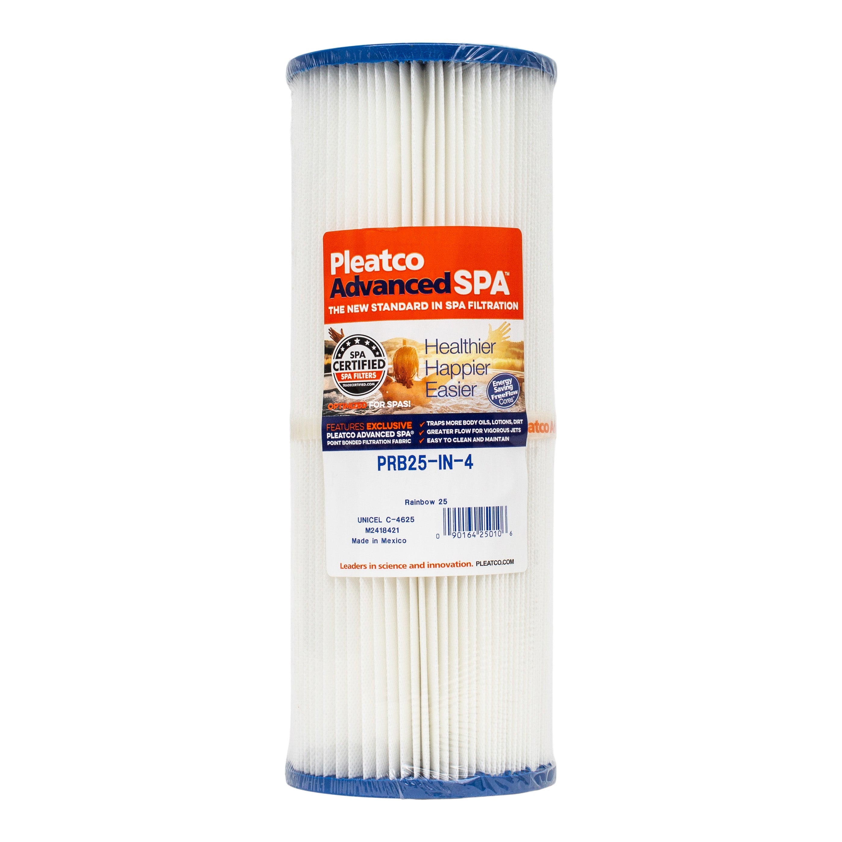 Pleatco PRB25-IN-4 Pool and Spa Filter Cartridge for Superior Dirt Capture and Filtration