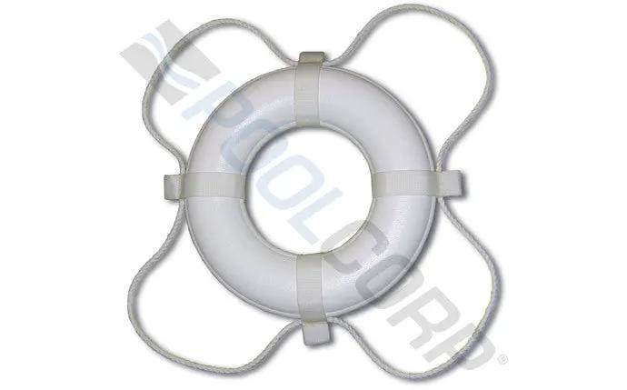 24" White Coast Guard (Uscg) Approved Ring Buoy by PoolStyle