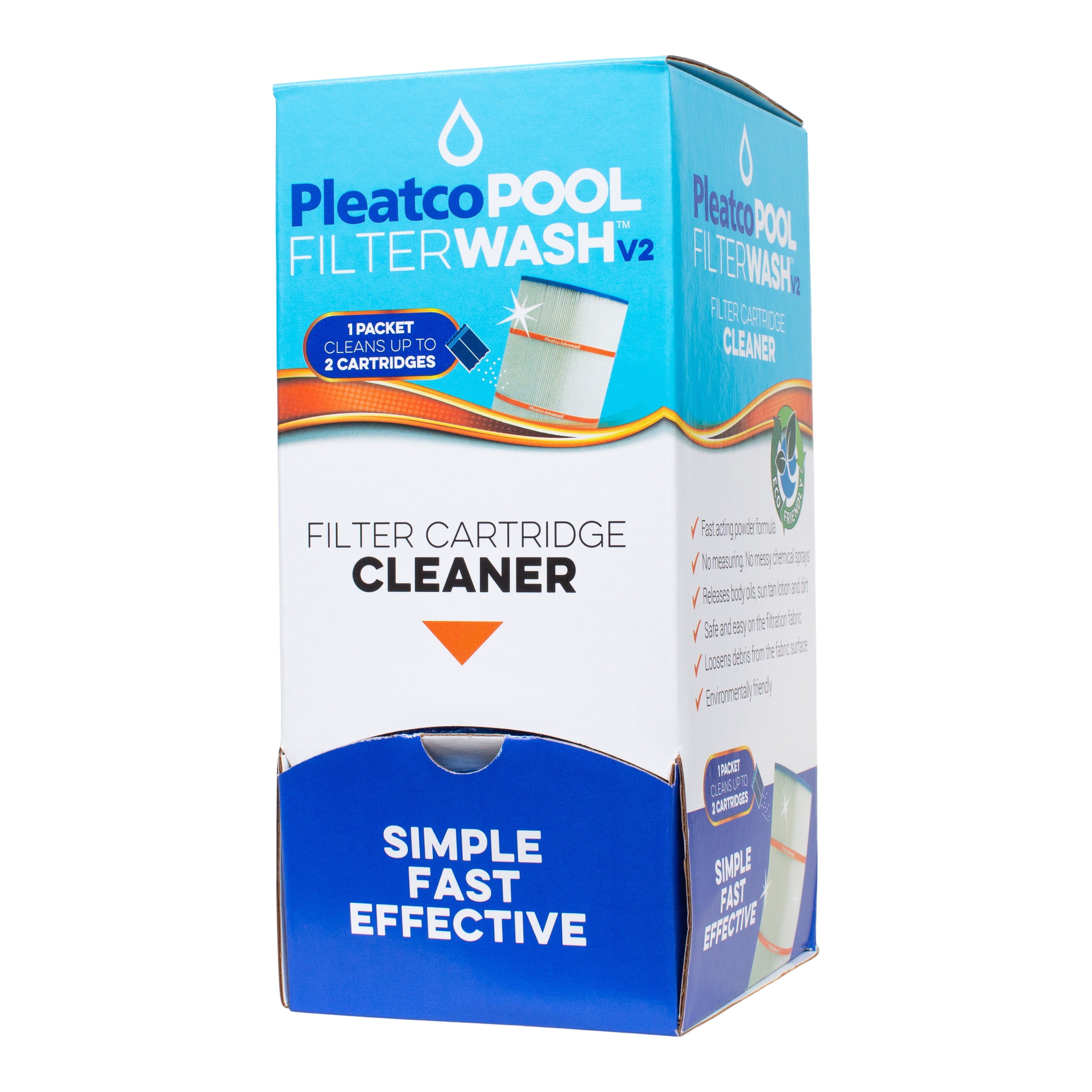 Pleatco PWASH Pool Pak Filter Cartridge Cleaner Tablets for Easy Debris Removal