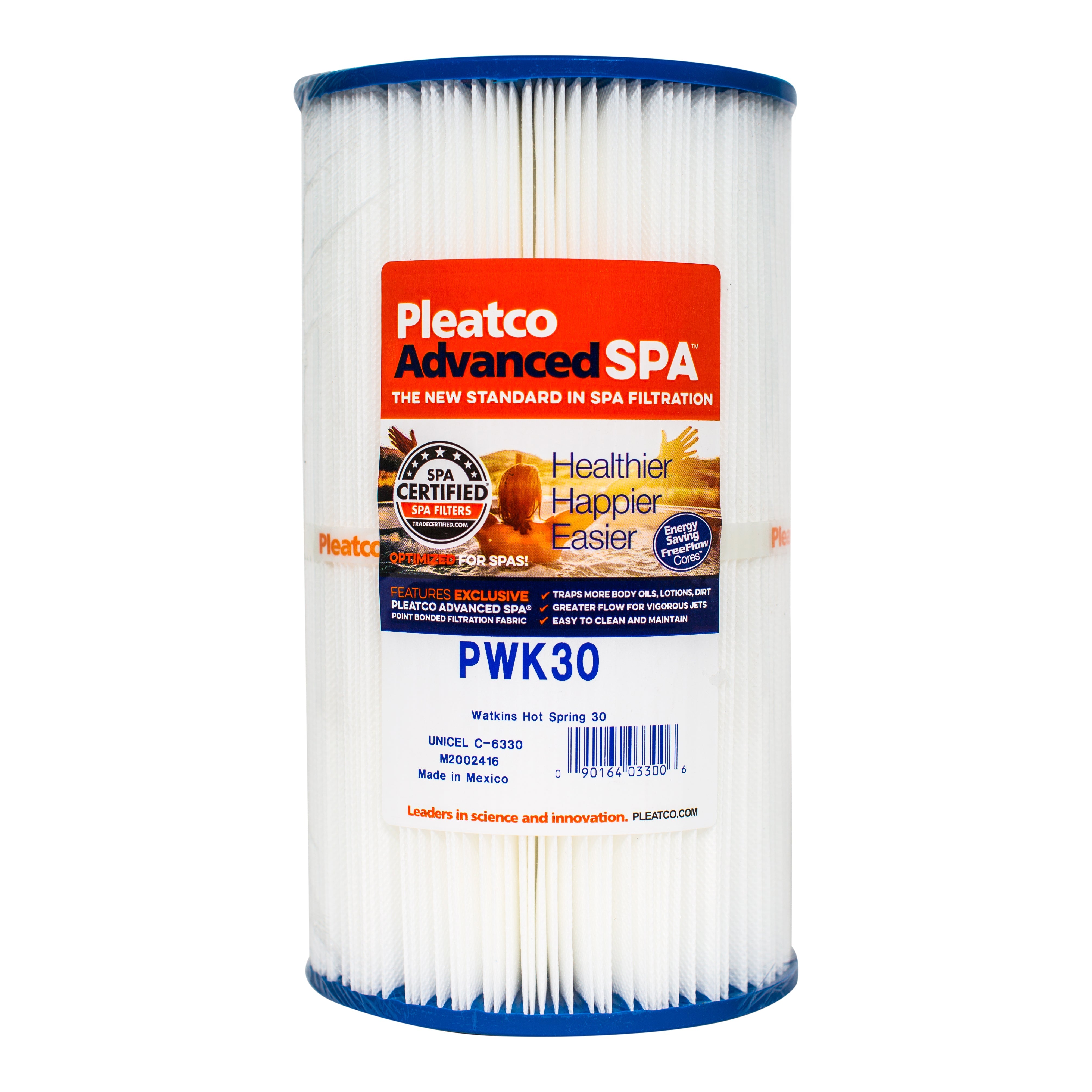 Pleatco PWK30 Filter Cartridge for Superior Pool and Spa Filtration