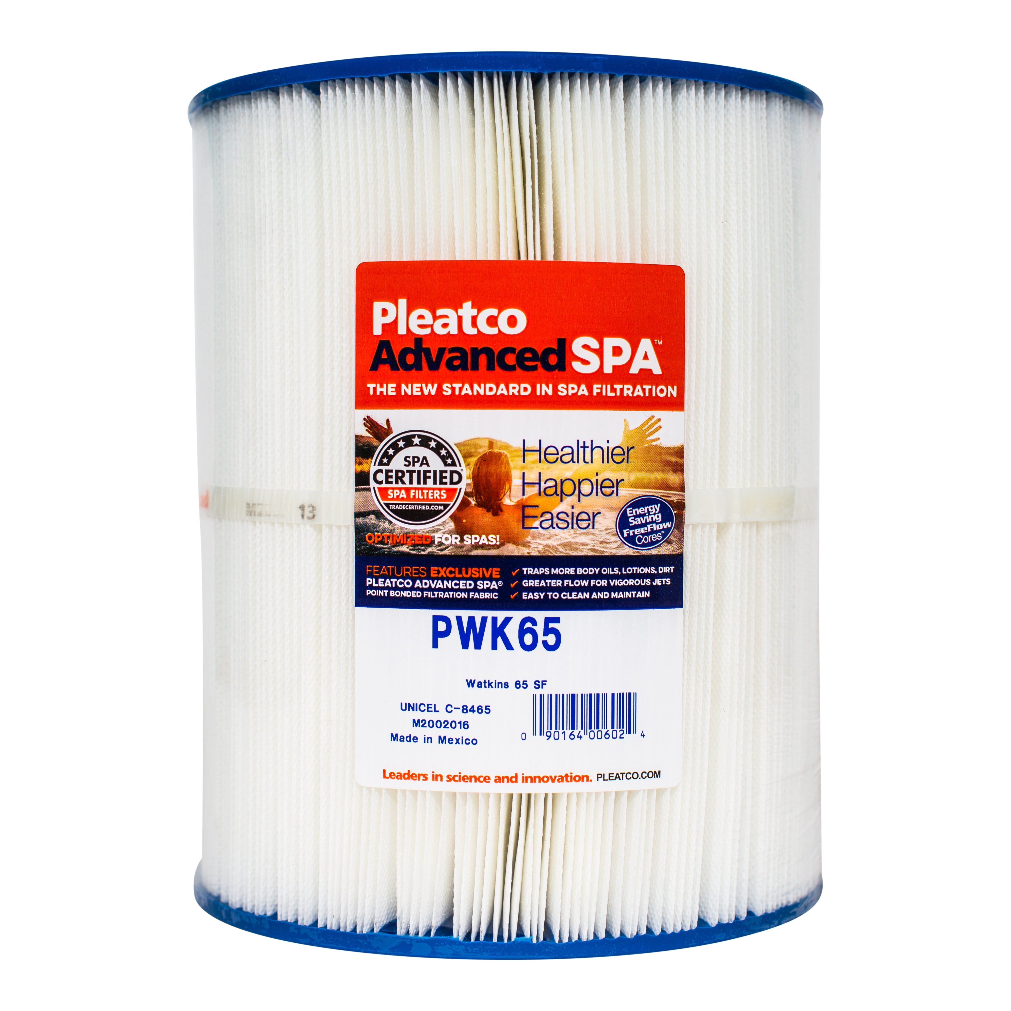 Pleatco PWK65 Filter Cartridge for Superior Pool and Spa Filtration