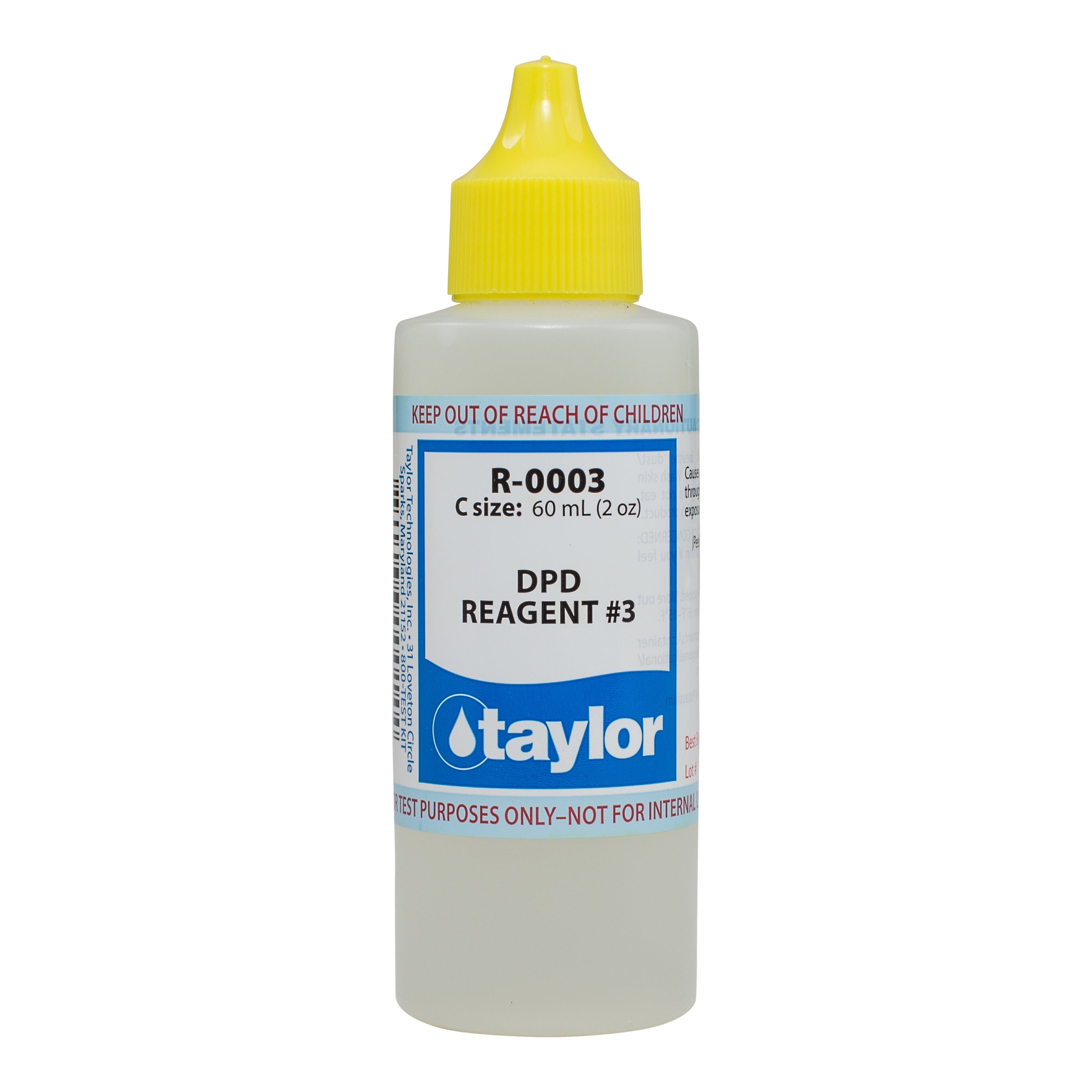 Taylor R0003 DPD Reagent Number 3 for Accurate Pool Water Testing