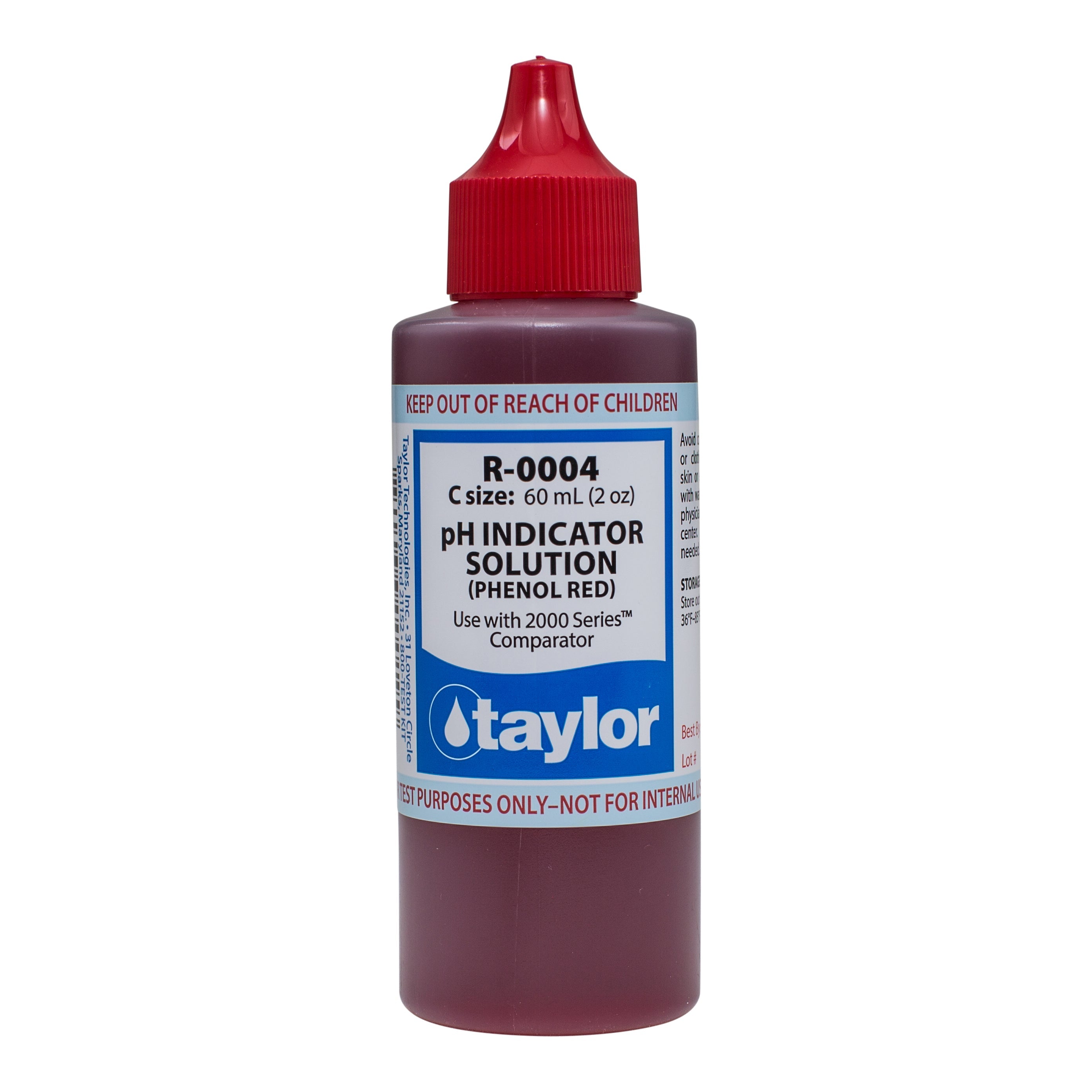 Taylor R0004 pH Indicator Solution for Accurate Pool Water Testing