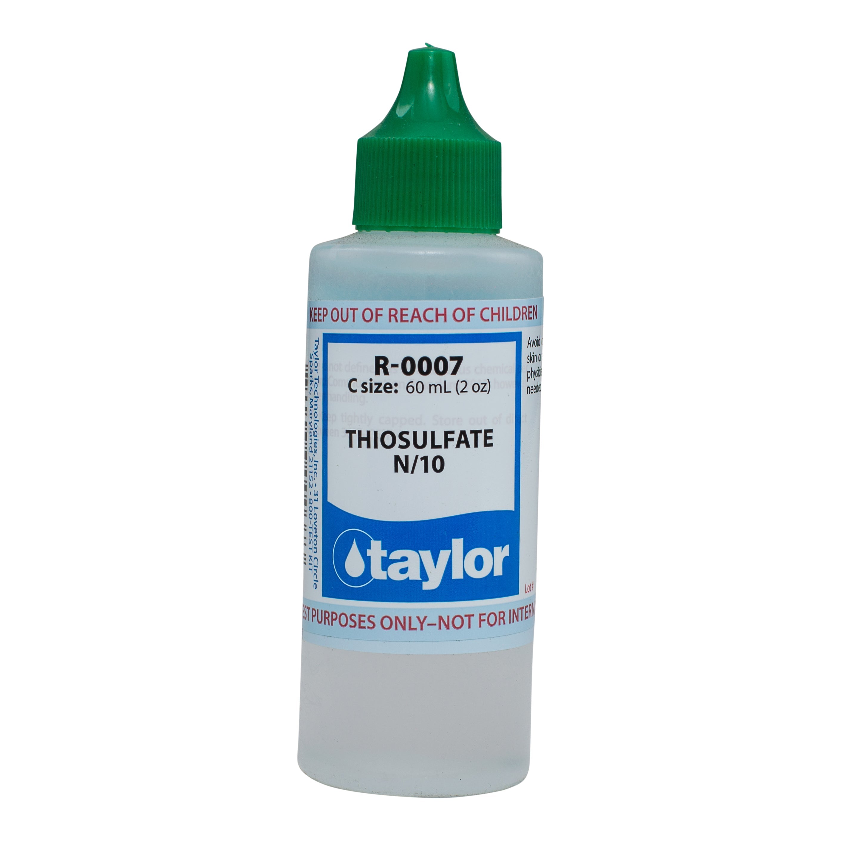 Taylor R0007 Thiosulfate N10 Refill for Accurate Pool Test Kit Results