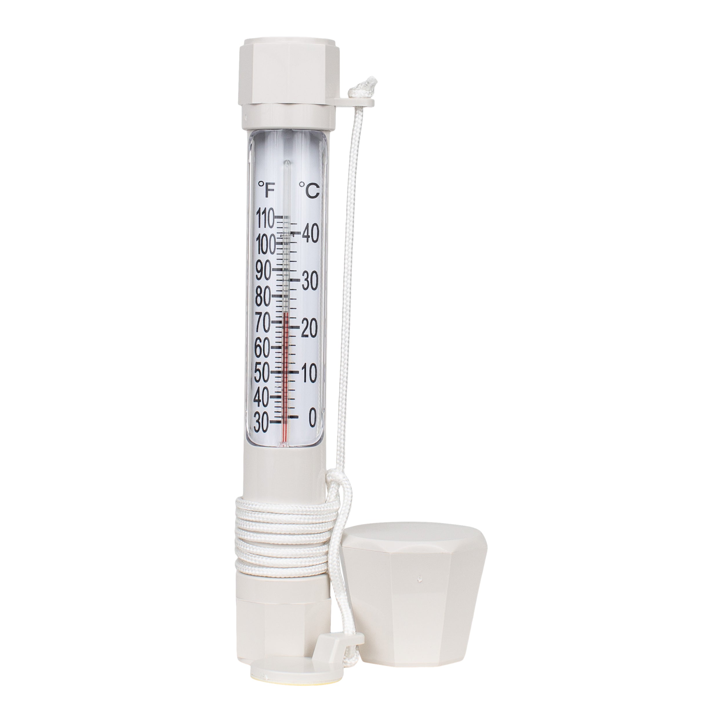 Pentair R141200 E-Z Read Combo Thermometer With Snap-On Floatation Topper And Magnifying Lens Cover