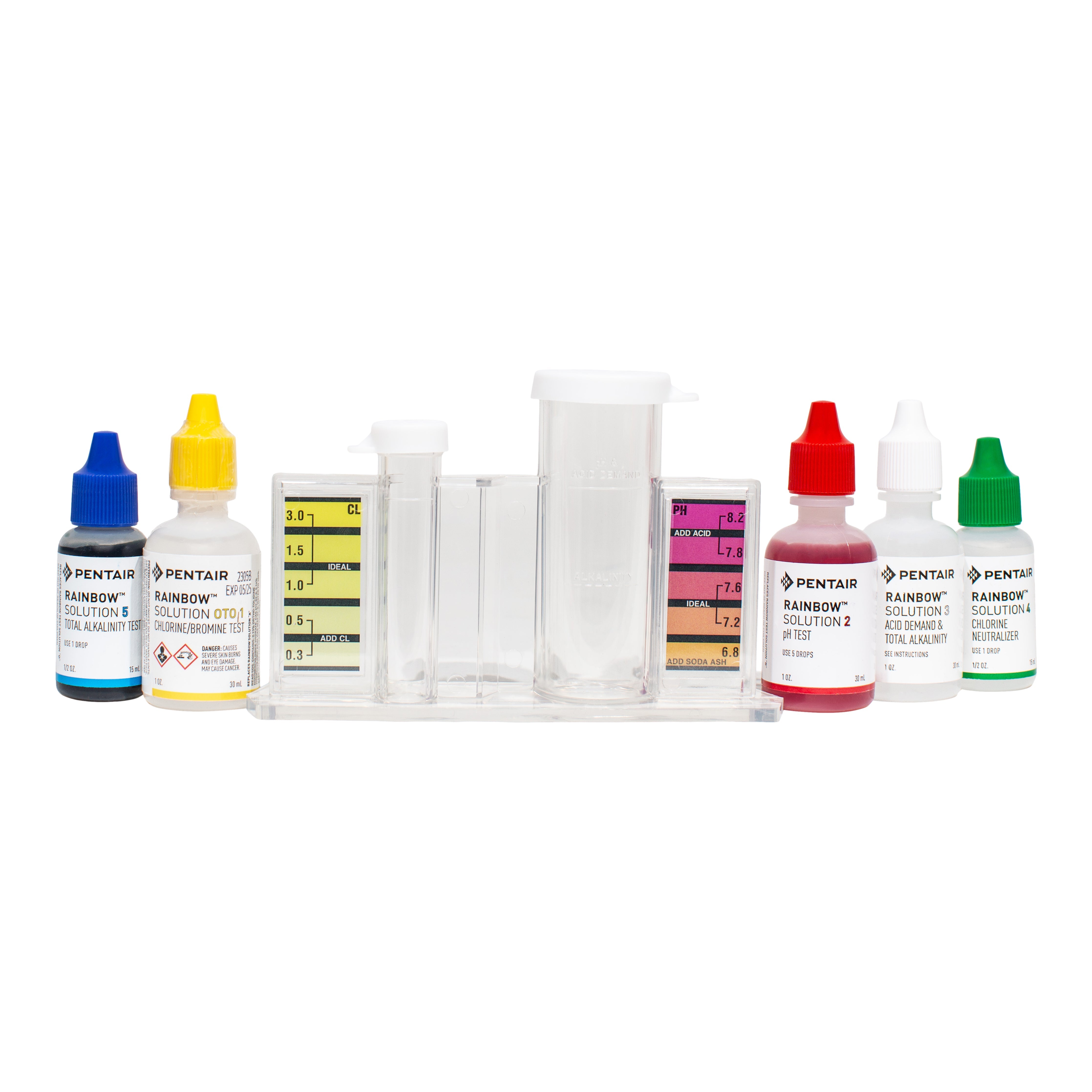 Pentair All In One Pool Water Test Kit for pH Chlorine Alkalinity and Acid Demand