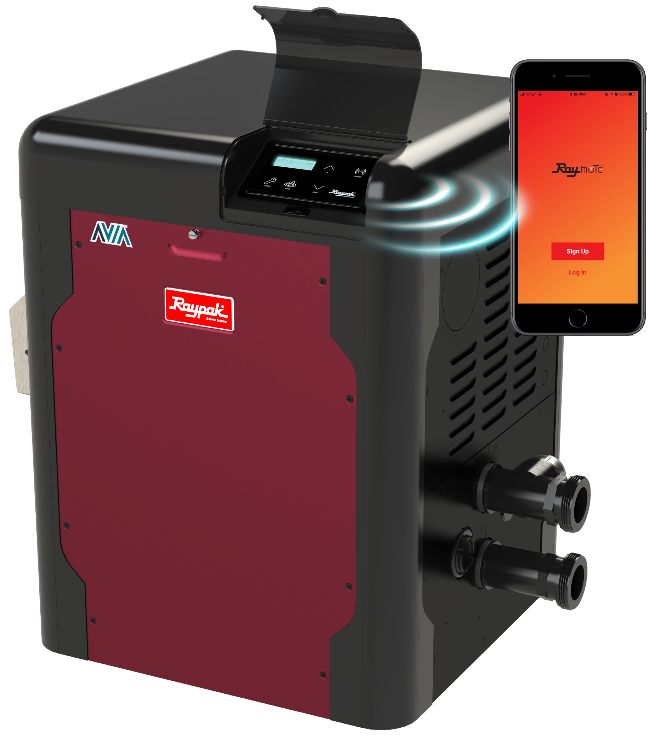 Raypak Avia 264000 BTU Propane Pool Heater with Wi-Fi Control System