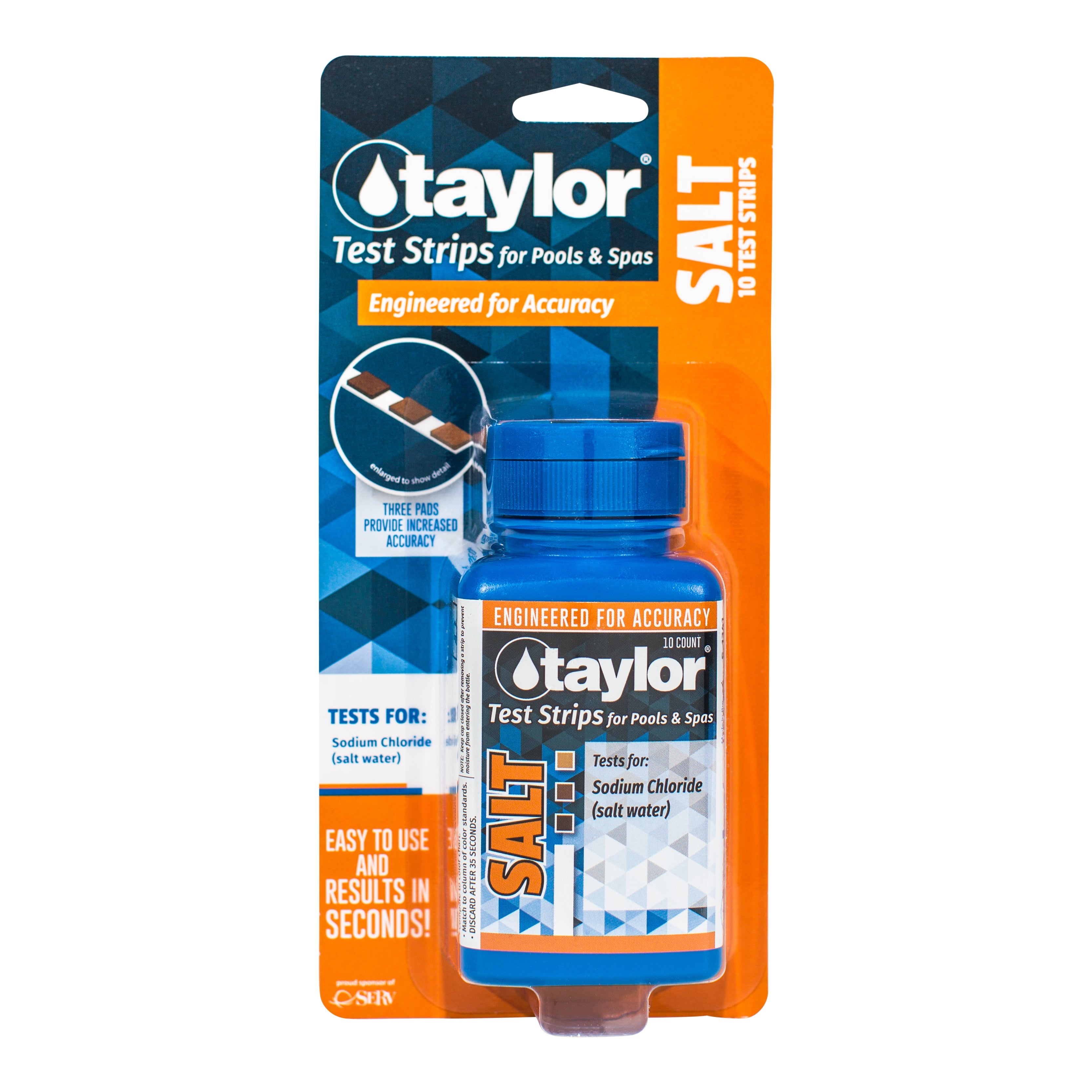 Taylor Salt Pool and Spa Test Strips for Accurate Sodium Chloride Level Testing