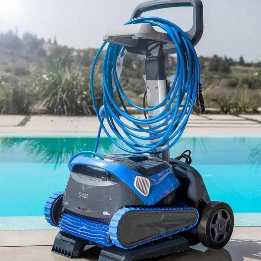Dolphin - S400 Robotic Pool Cleaner With MyDolphin Plus App Control and Caddy by Duckies Pool Supply