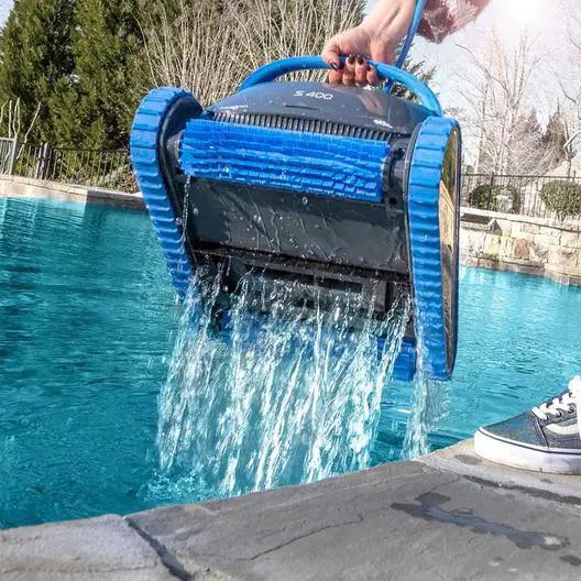 Dolphin - S400 Robotic Pool Cleaner With MyDolphin Plus App Control and Caddy by Duckies Pool Supply