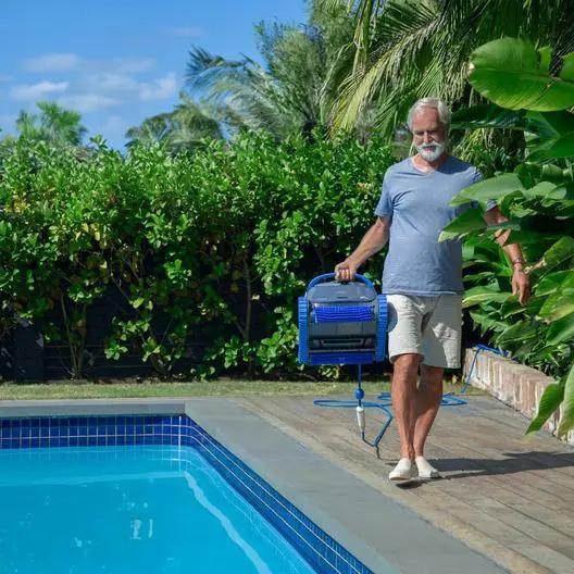 Dolphin - S400 Robotic Pool Cleaner With MyDolphin Plus App Control and Caddy by Duckies Pool Supply