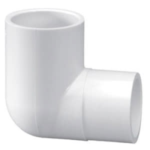Street Elbow, 3" Spigot x Slip White PVC Schedule 40 90 Degree by Lasco