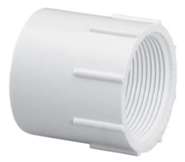 Adapter, 1-1/2" Slip x FPT White PVC Schedule 40 by Lasco