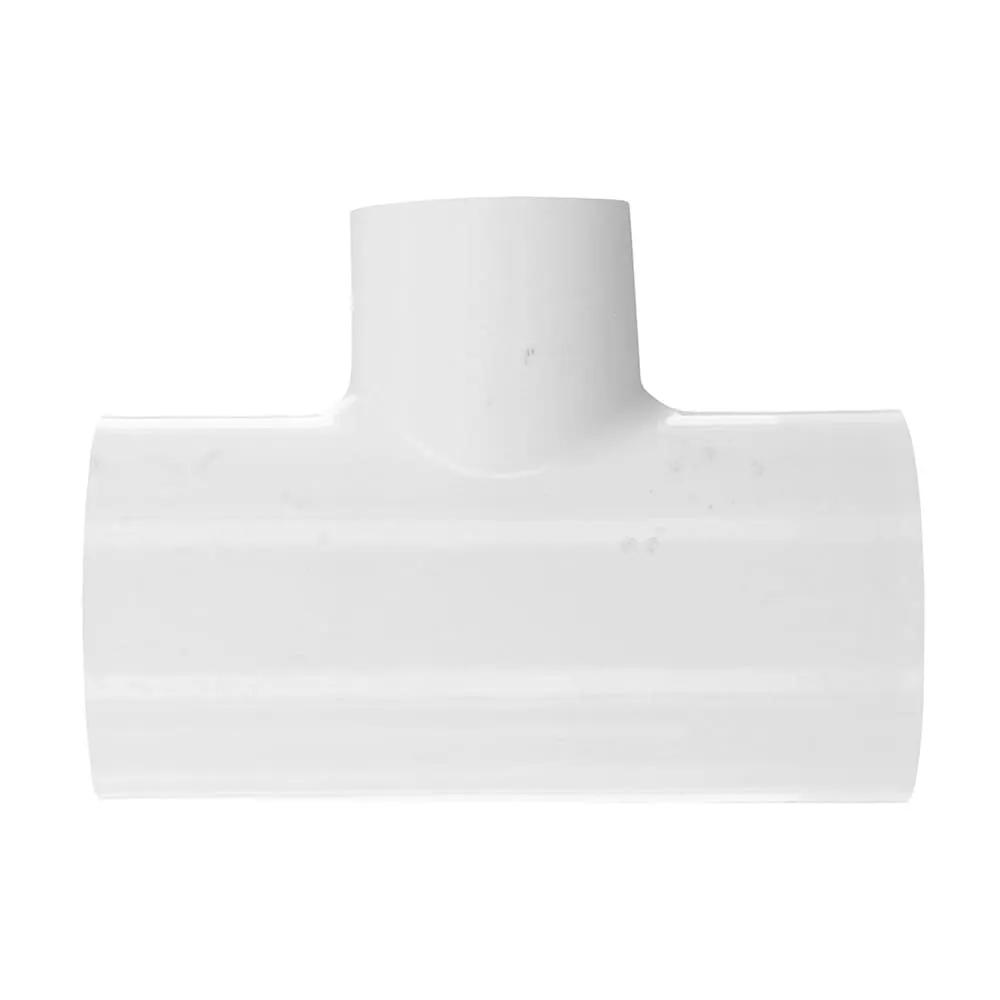 Reducing Tee, 1-1/2 x 1-1/2 x 1" Socket White PVC Schedule 40 by Lasco