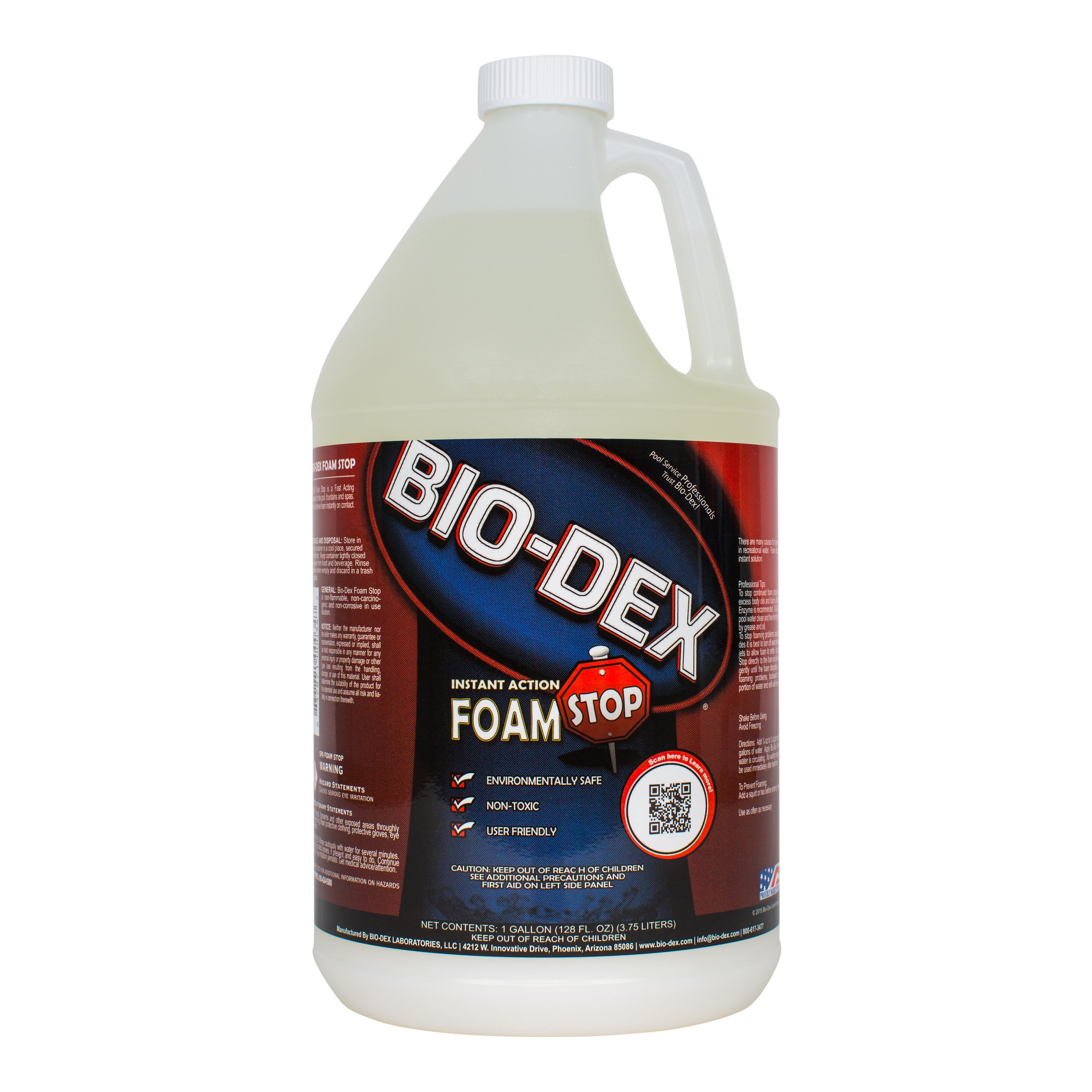 Bio-Dex Foam Stop Fast Acting Foam Remover for Pools Spas and Fountains