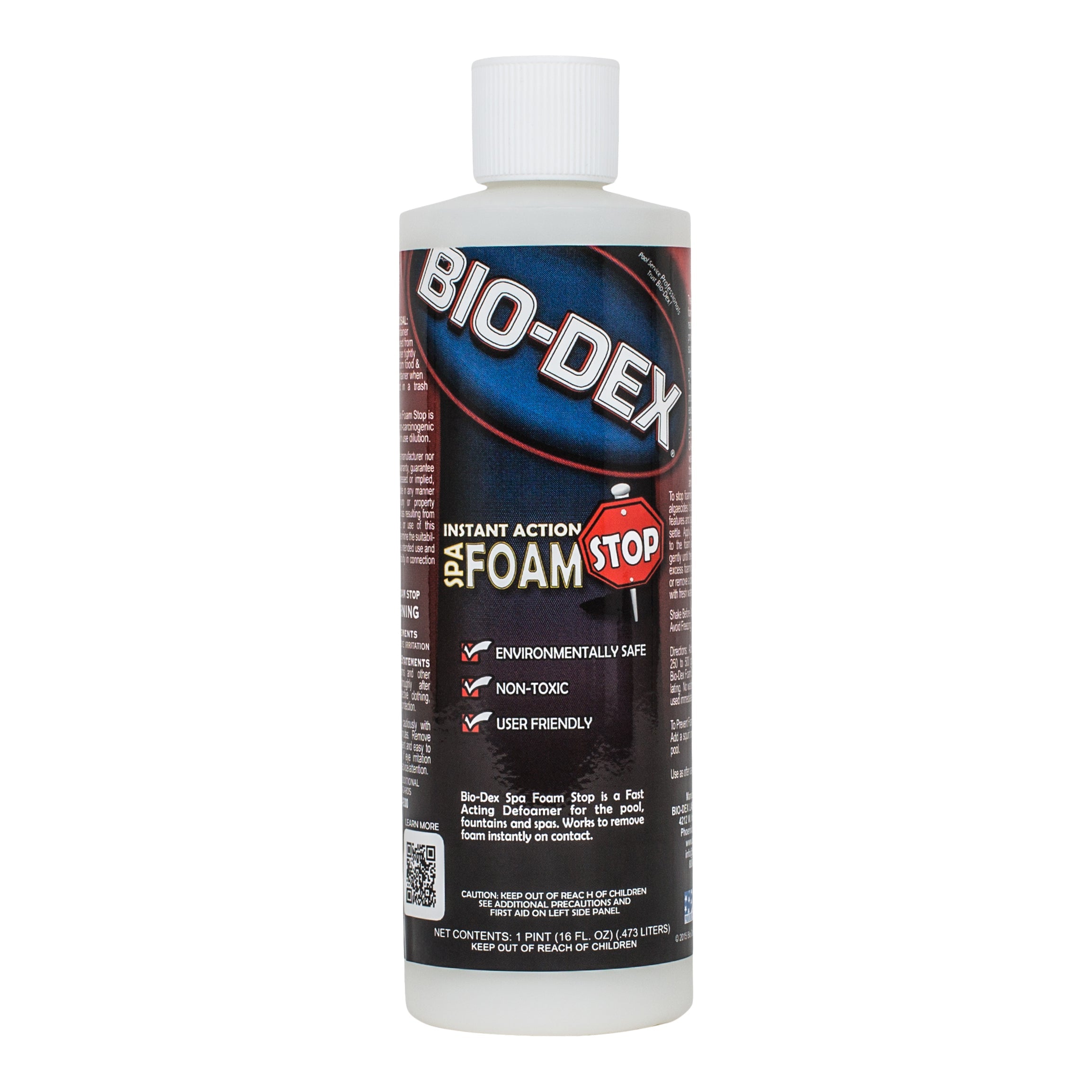 Bio-Dex Spa Foam Stop Environmentally Safe Non Toxic Foam Remover For Hot Tubs And Spas Quick Acting
