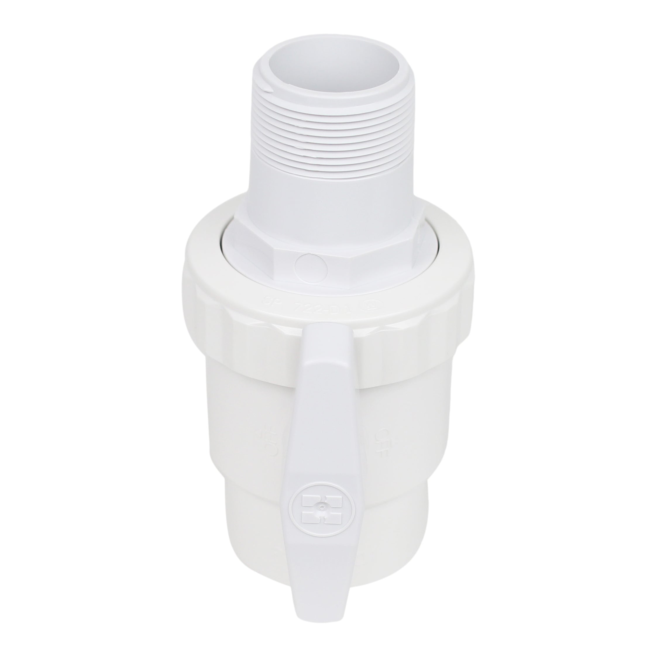 Hayward Trimline 2-Way Ball Valve 1 1/2 Inch MPT X 1 1/2 Inch Slip High Flow Efficiency