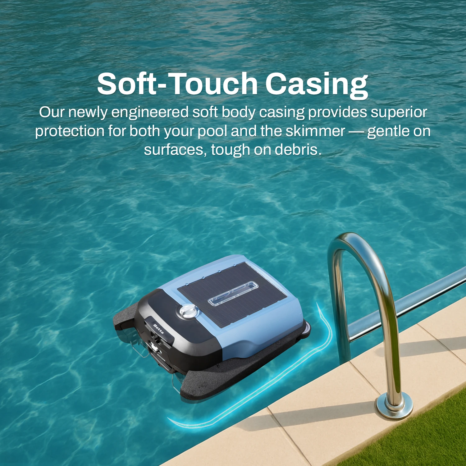 Betta Flex - Solar-Powered Robotic Pool Skimmer by Betta
