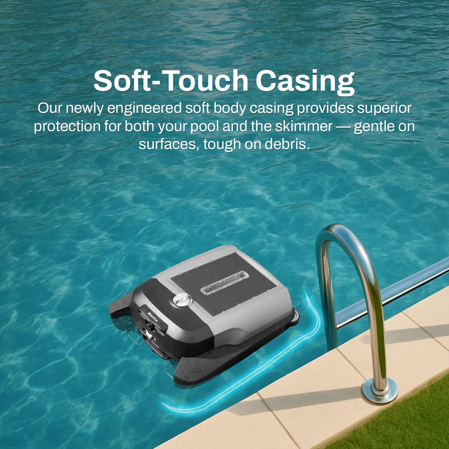 Betta Flex - Solar-Powered Robotic Pool Skimmer by Betta