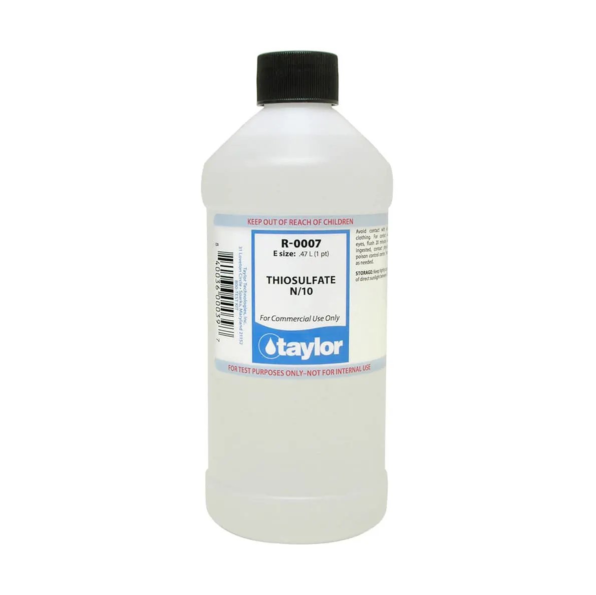 Taylor Thiosulfate N/10, 16 Ounce , 16 OZ | R-0007-E by Taylor