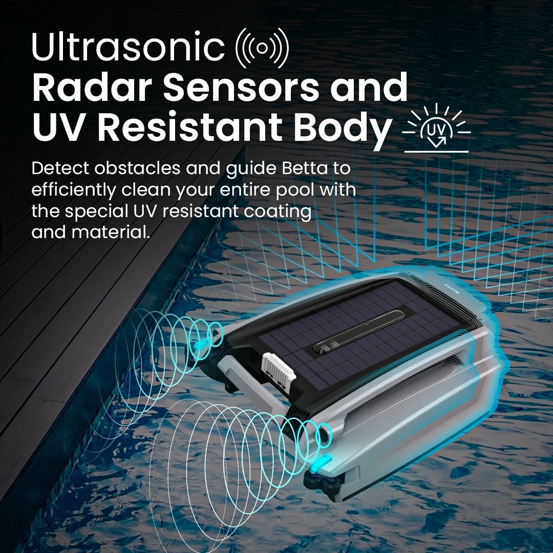 Betta SE Plus - Solar-Powered Robotic Pool Skimmer by Betta