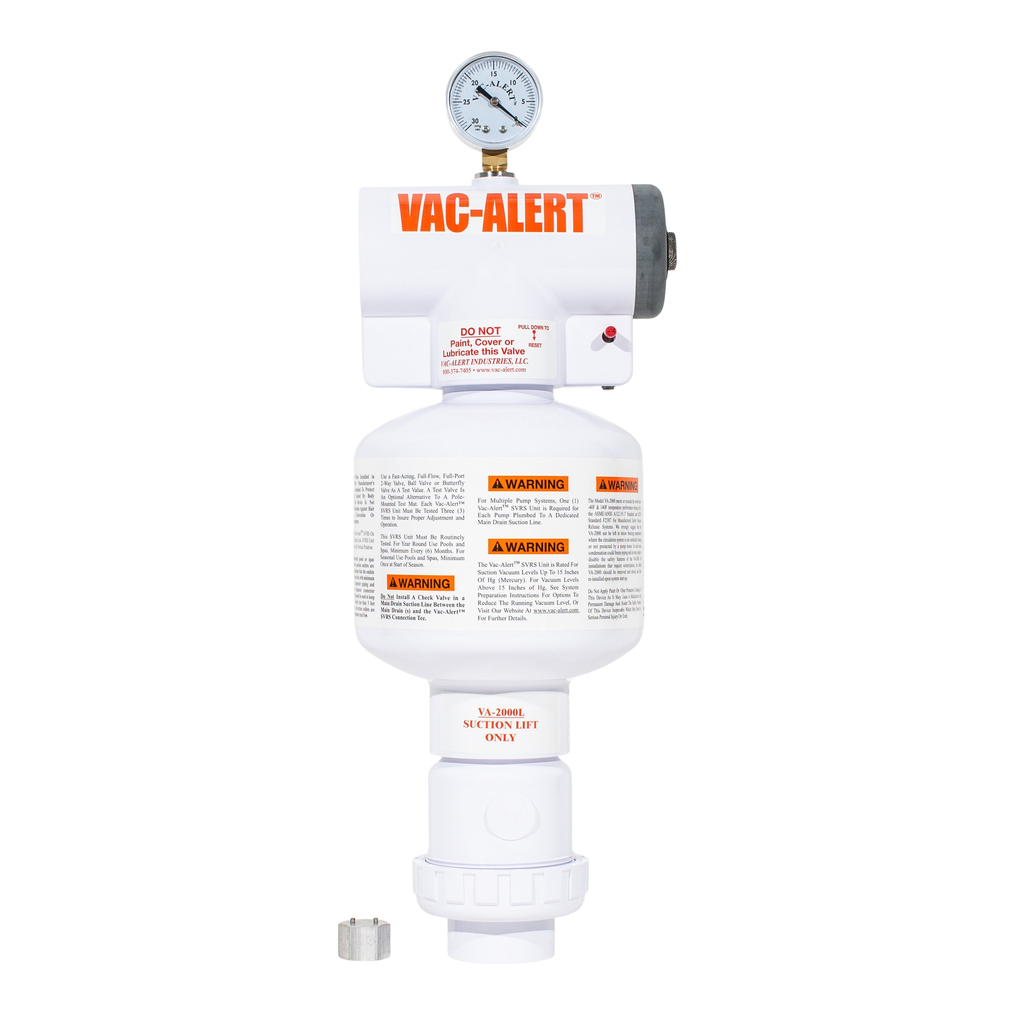 Vac Alert SVRS System for Suction Lift Pool Safety