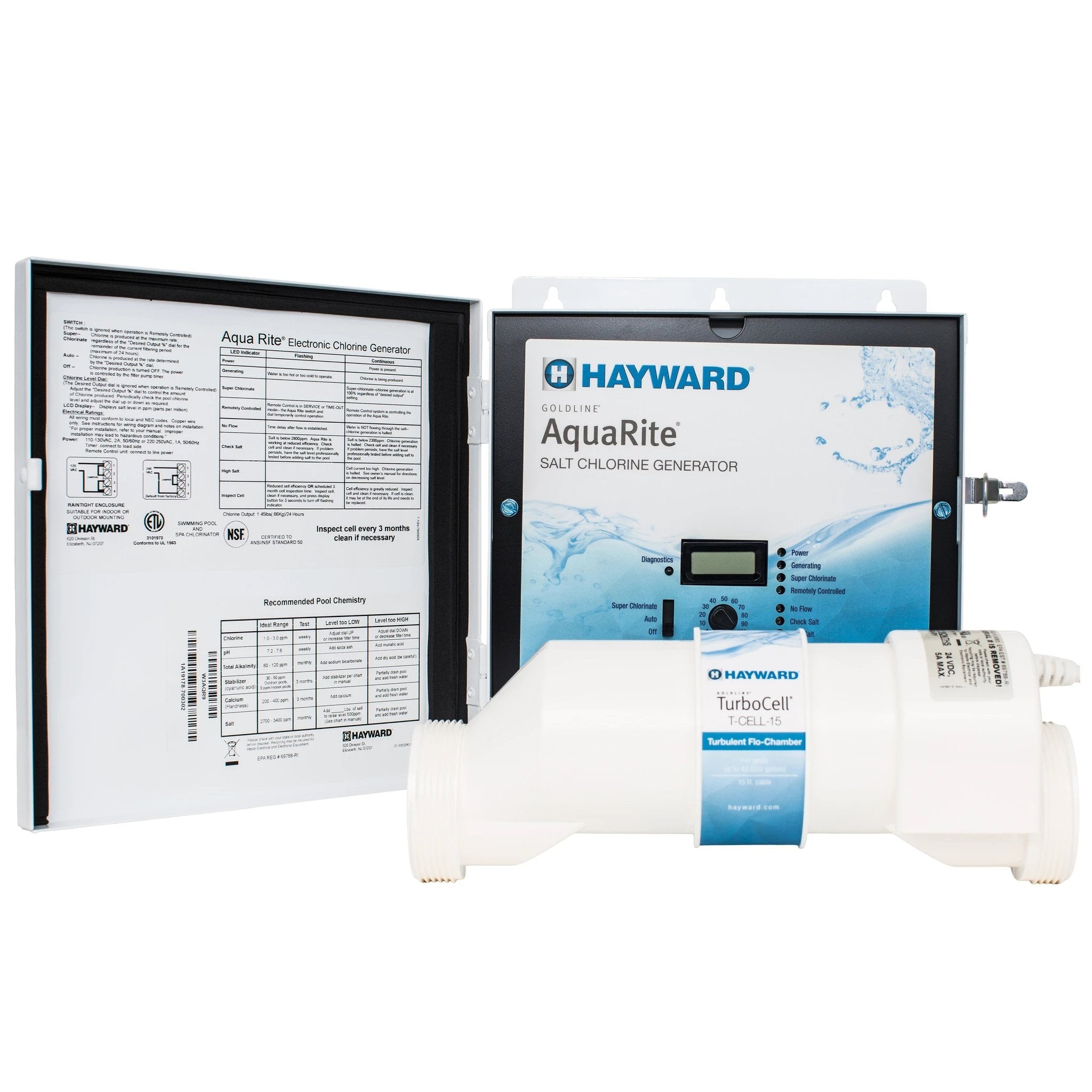 Hayward AquaRite Salt Chlorine Generator for Softer Pool Water by Hayward