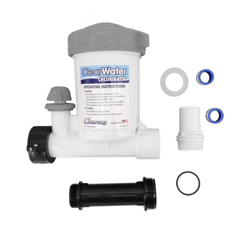 Waterway White Above Ground Chlorinator For 4 - 3" Tablets with 1-1/2" Hose Adapter, CAG004-W by Waterway