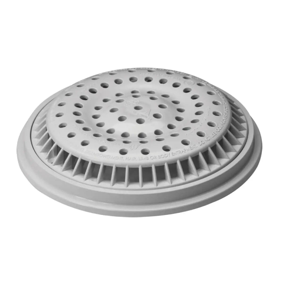 Waterway 8" Anti-Vortex Cover & Frame, Round, Dark Gray | 6402319DKGV by Waterway