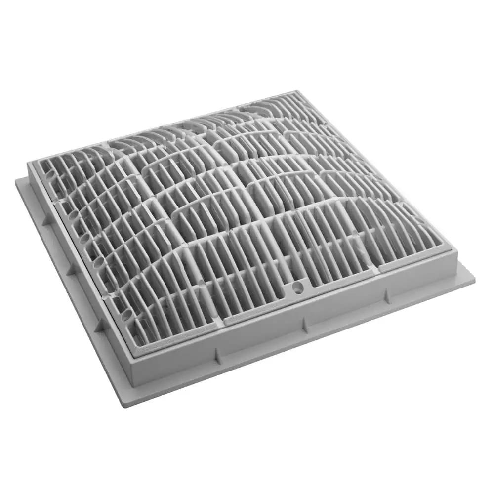 Waterway 12" x 12" Grate & Frame, Square, Gray | 640-4727 V by Waterway