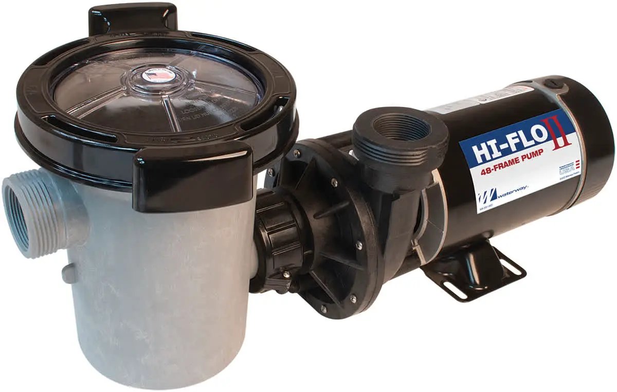 Waterway Hi-Flo II 3/4 THP Top Discharge A/G Pool Pump, 3' NEMA Power Cord | SD-07-1-N by Waterway