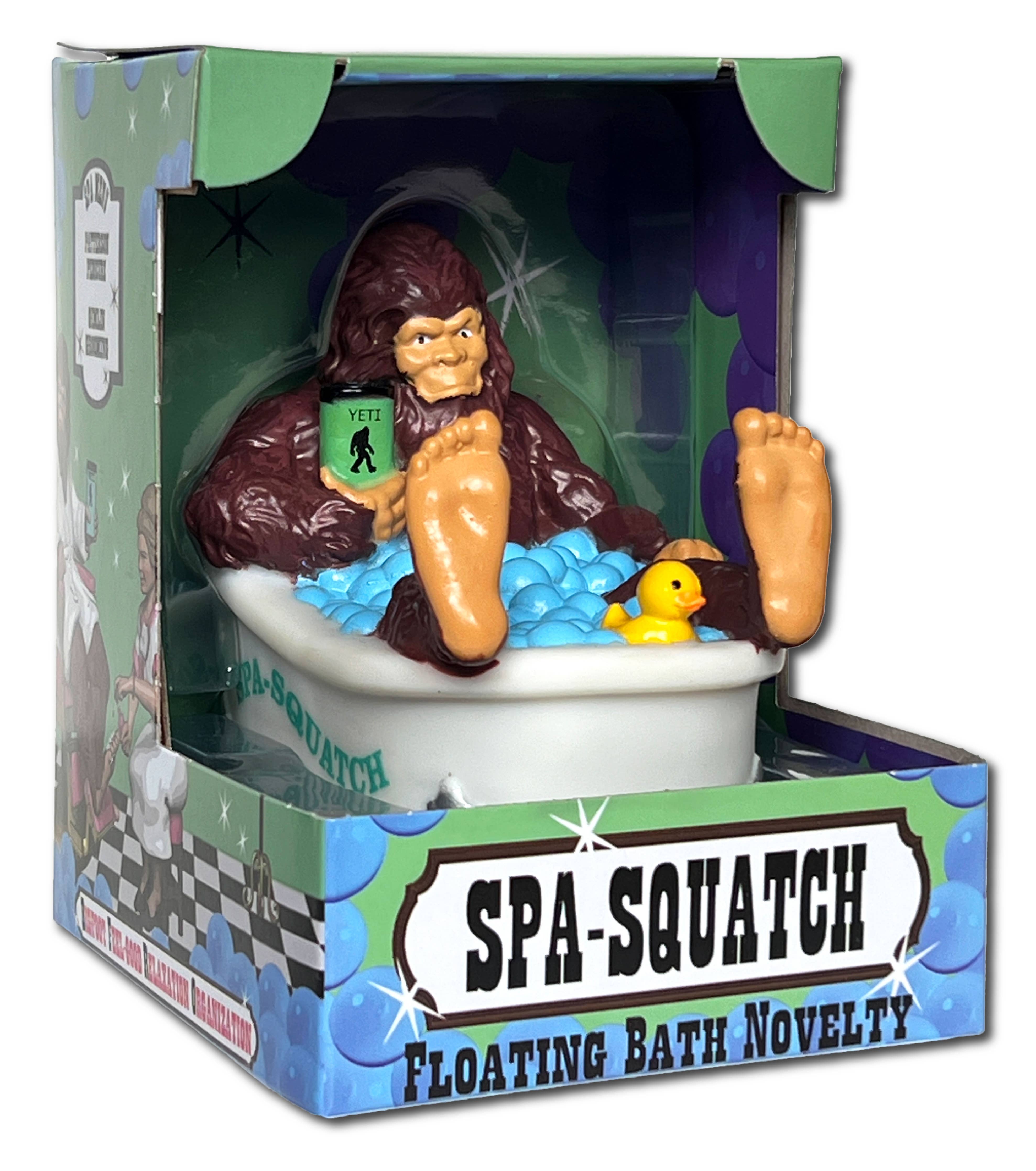 Spa Squatch Floating Clawfoot Tub Collectible With Bigfoot And Yeti Cup Gift Box