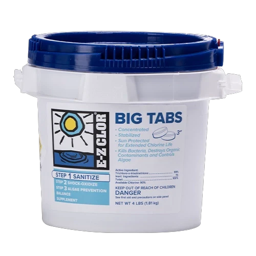 EZ-CLOR - 3" CHLORINE TABS - 4LB DRUM by EZ-CLOR
