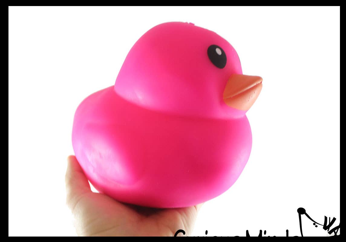 Jumbo Ducky Stress Toy Filled With Doh In Bright Colors