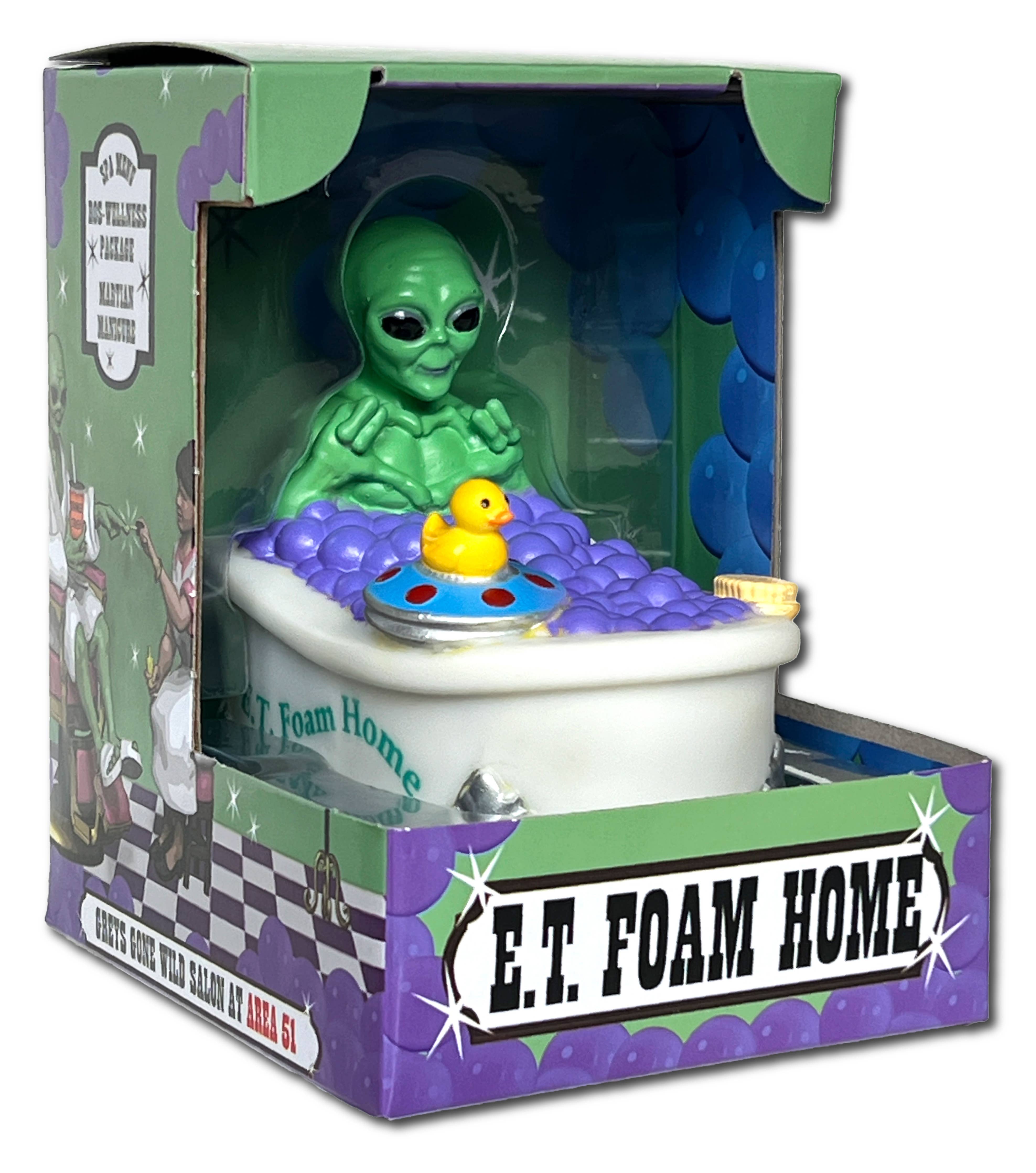 CelebriDucks ET Foam Home Floating Clawfoot Tub Alien Gift Box