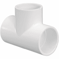 Lasco 2.5" Schedule 40 PVC Tee Slip x Slip x Slip, 401-025 2-1/2" Tee Slip by LASCO