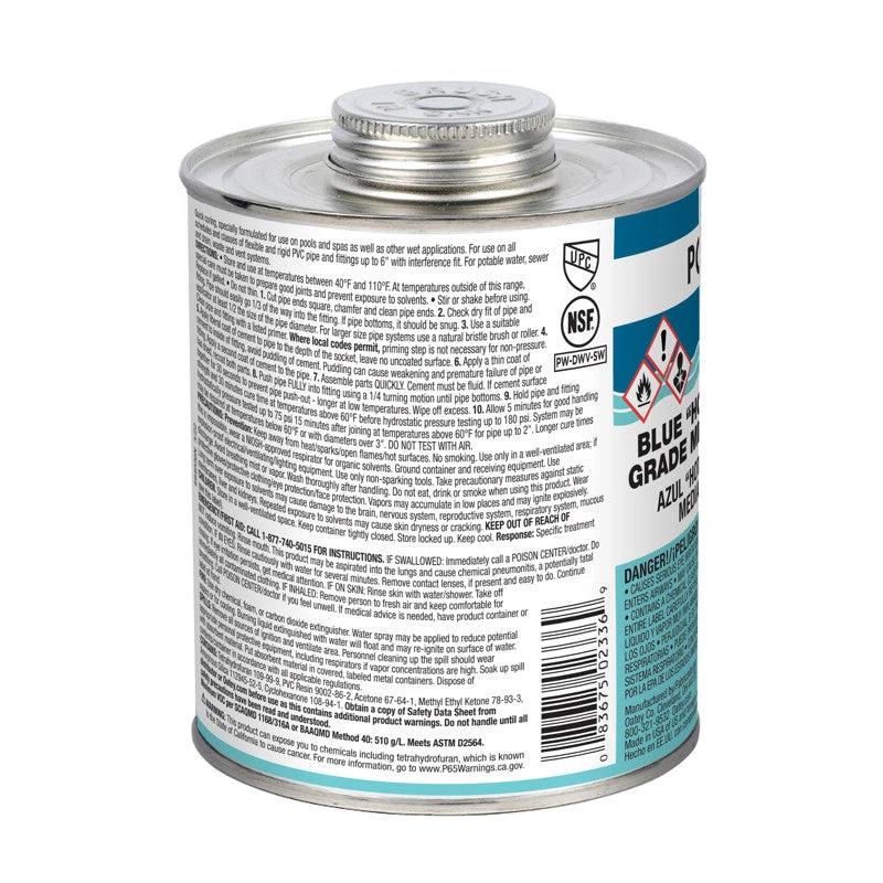 Oatey 32 Oz Pooltite Blue Glue Pipe Cement, 2336S by Oatey
