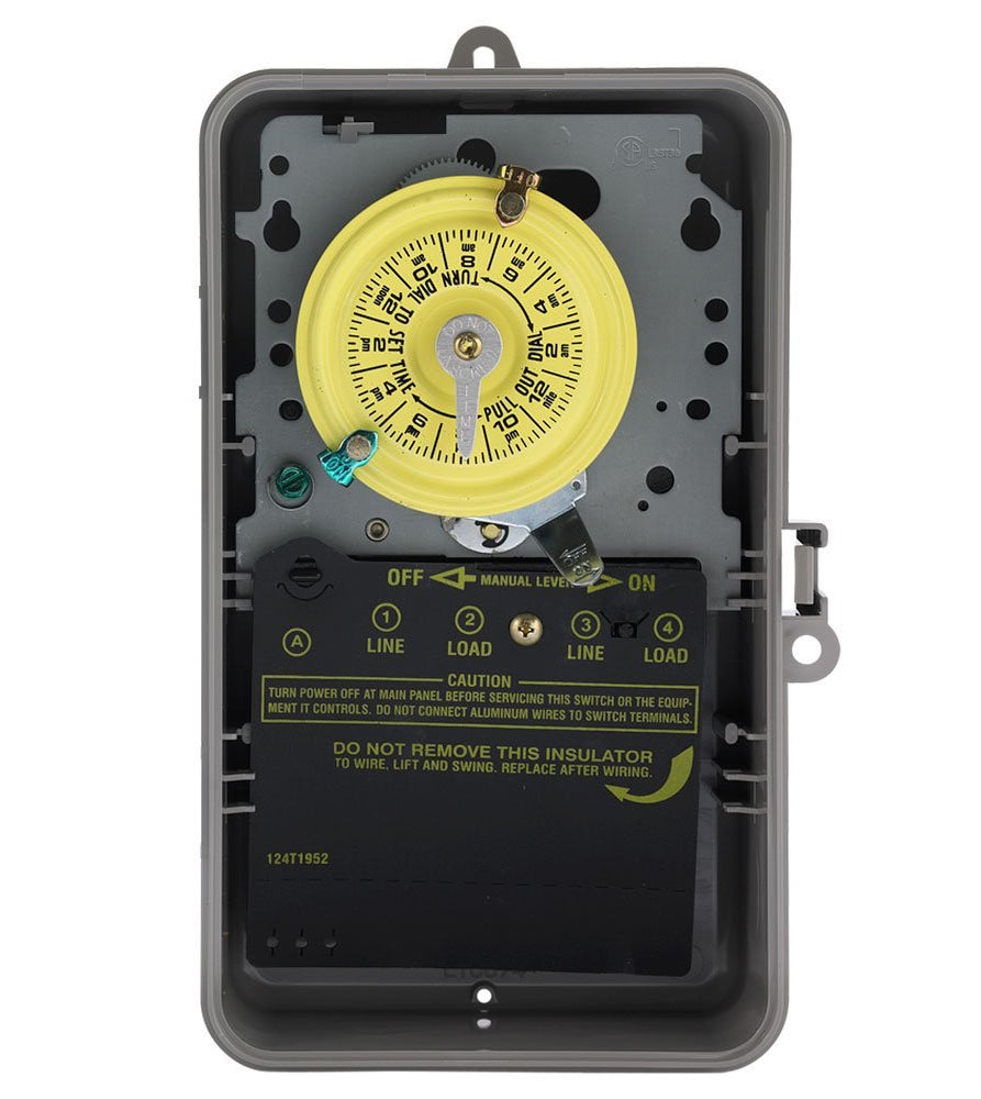 T104P 24 Hour Mechanical Time Switch DPST 208 277V Outdoor
