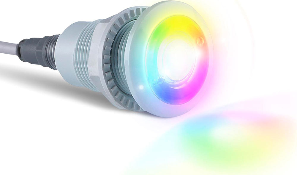 Micro RGB LED Accent Light 10 Pack 2W 12 Vac 80 Ft Cord