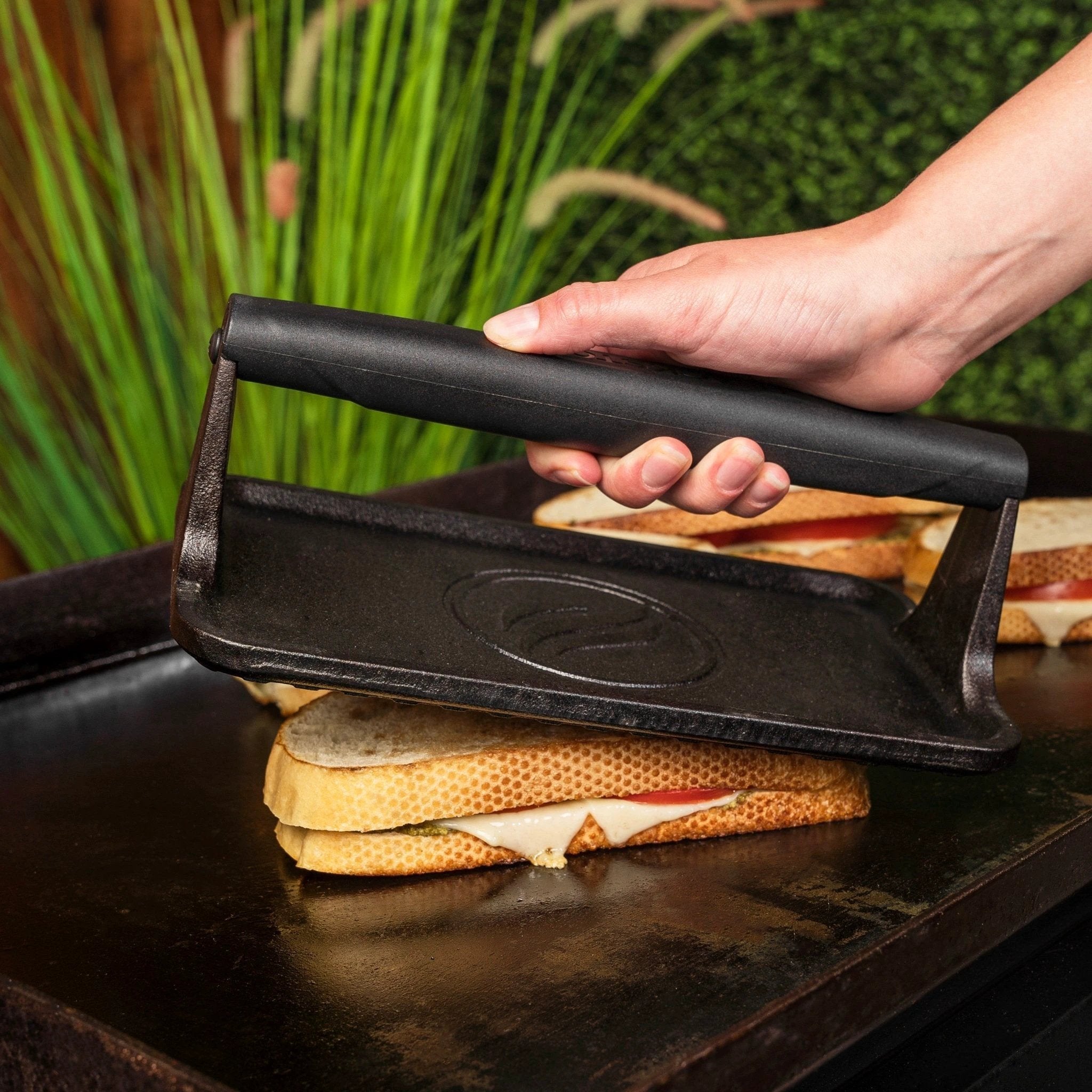 Medium Cast Iron Griddle Press by Blackstone Products