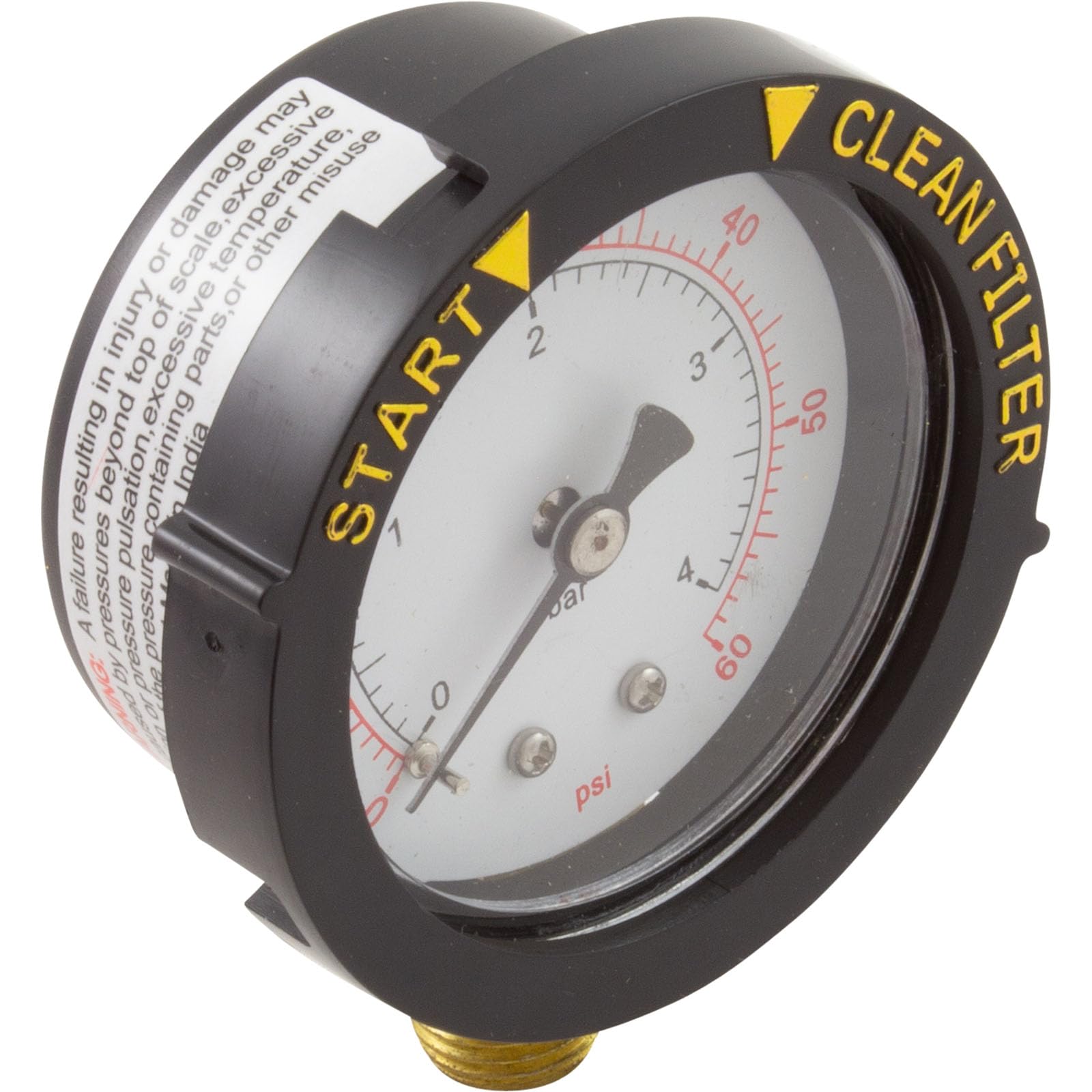 Pentair 190058 Pressure Gauge Top Mount with Dirty Filter Indicator