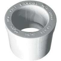 Lasco 1.5" Spigot x 1.25" Socket PVC Reducing Bushing, 437-212 by LASCO