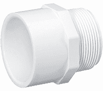 Lasco Schedule 40 2" MNPT x 2" Female Socket PVC Male Adapter, 436020 by LASCO