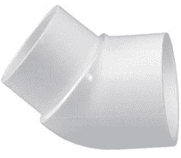 Lasco 45 Degree Elbow 1.5" Spigot x 1.5" Slip, 423015 by LASCO