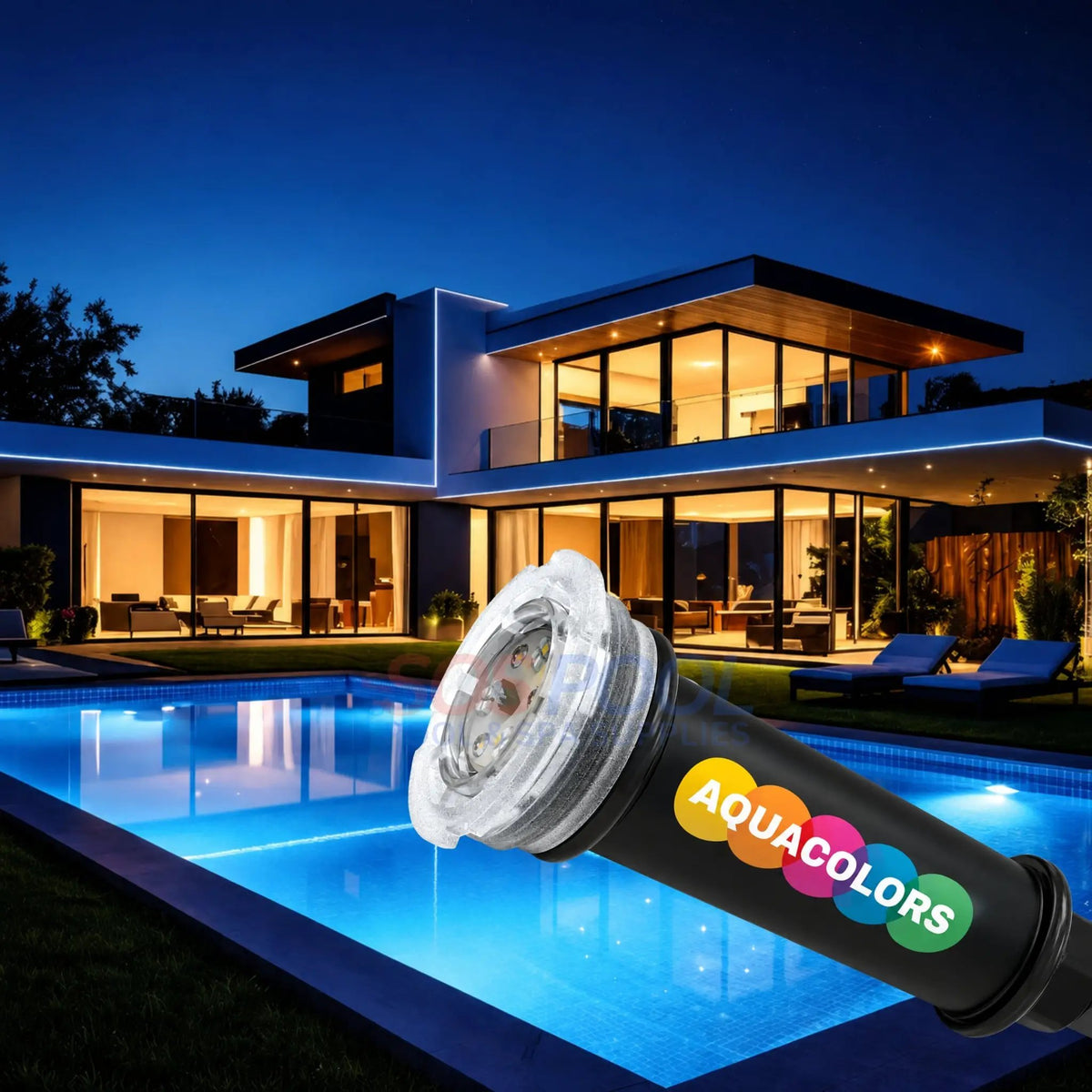 SwimSense | 2" LED Pool Light, 100ft Cord – Replaces Pentair, Hayward & Jandy by SwimSense