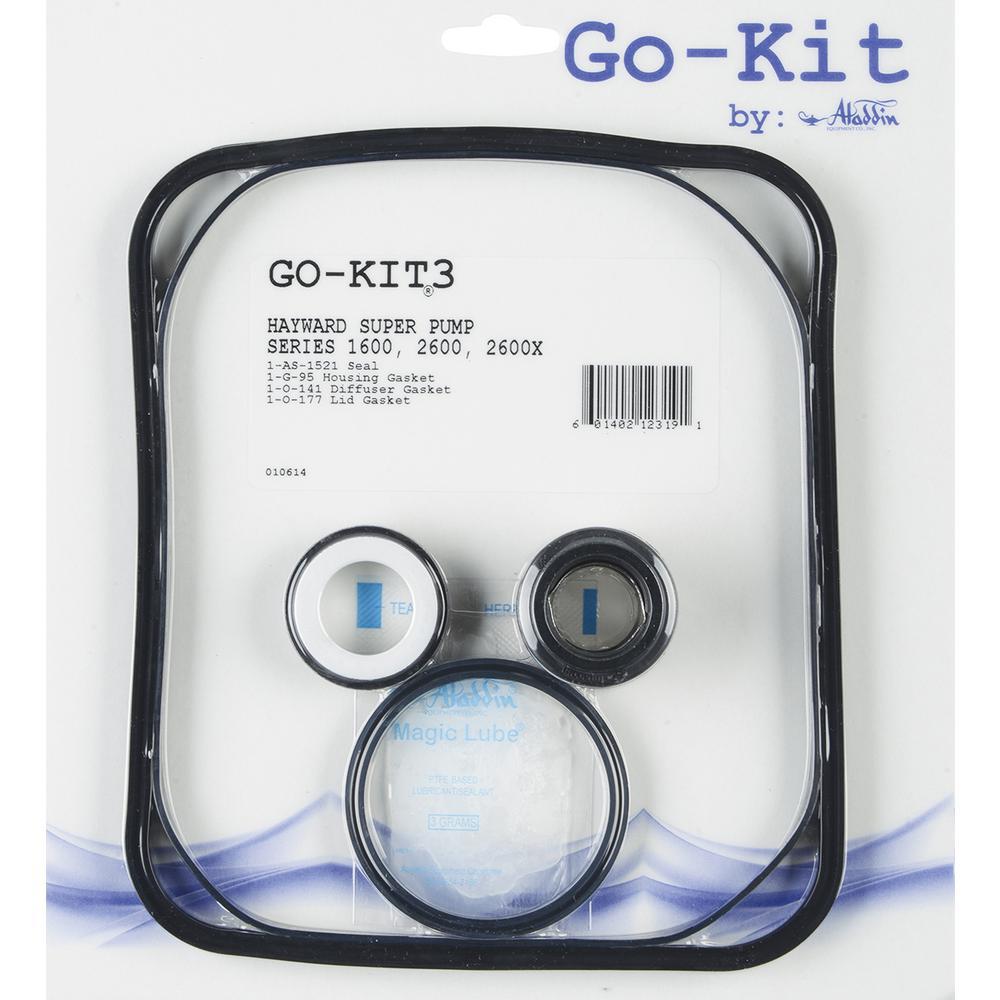 Aladdin Go-Kit3 seal kit for Hayward Super Pump with O-rings and gaskets