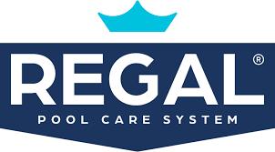 Regal Pool Chemicals - Professional Pool Supplies Shipped Nationwide logo on a blue shield with crown